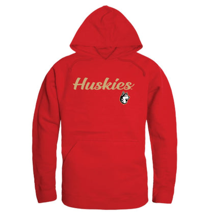 Northeastern University Huskies Mens Script Hoodie Sweatshirt Black-Campus-Wardrobe