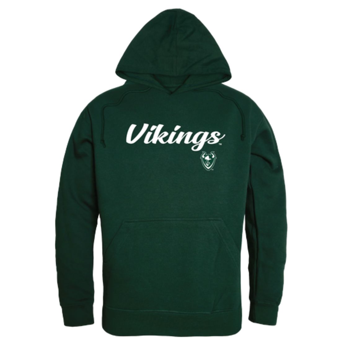 PSU Portland State University Vikings Mens Script Hoodie Sweatshirt Black-Campus-Wardrobe