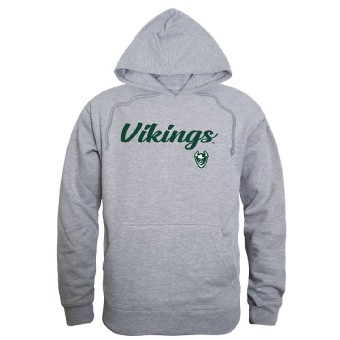 PSU Portland State University Vikings Mens Script Hoodie Sweatshirt Black-Campus-Wardrobe