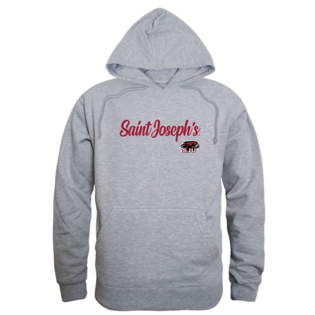 Saint Joseph's University Hawks Mens Script Hoodie Sweatshirt Black-Campus-Wardrobe