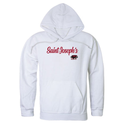 Saint Joseph's University Hawks Mens Script Hoodie Sweatshirt Black-Campus-Wardrobe