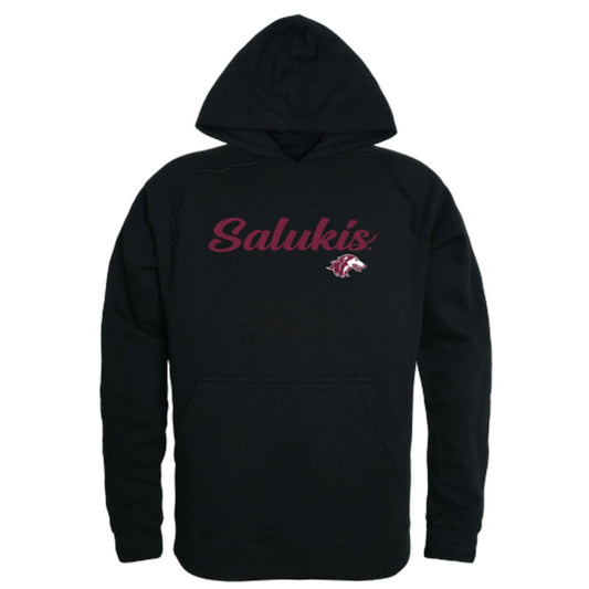 SIU Southern Illinois University Salukis Mens Script Hoodie Sweatshirt Black-Campus-Wardrobe