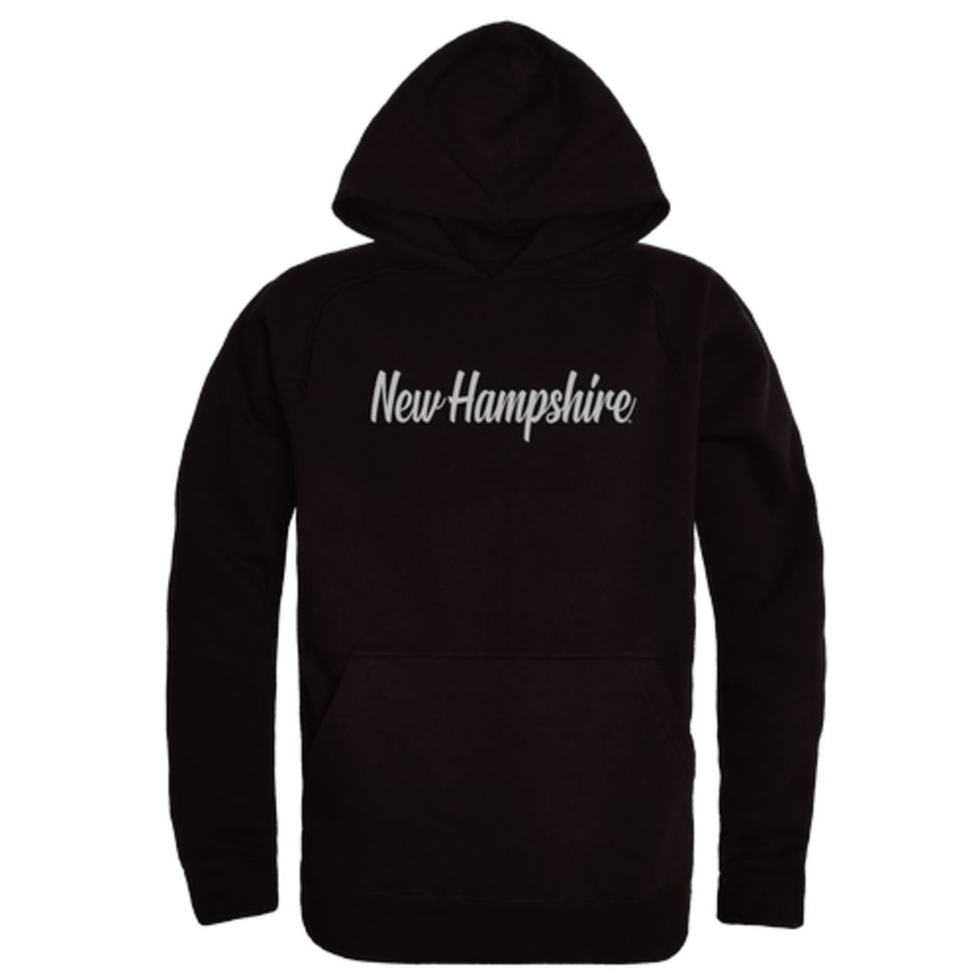 UNH University of New Hampshire Wildcats Mens Script Hoodie Sweatshirt Black-Campus-Wardrobe