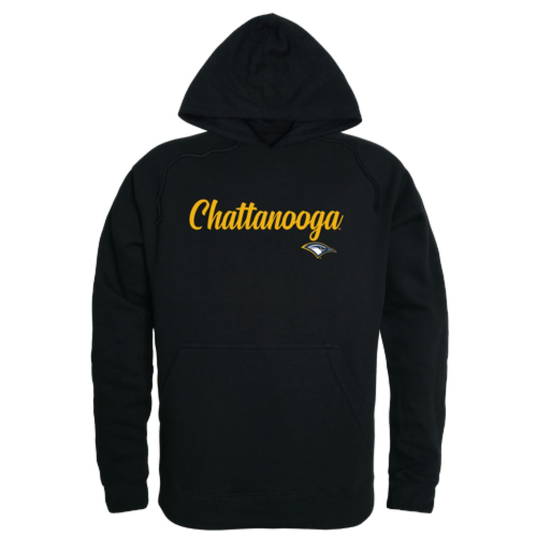 UTC University of Tennessee at Chattanooga MOCS Mens Script Hoodie Sweatshirt Black-Campus-Wardrobe