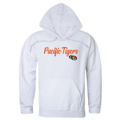 University of the Pacific Tigers Mens Script Hoodie Sweatshirt Black-Campus-Wardrobe