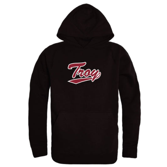 Troy University Trojans Mens Script Hoodie Sweatshirt Black-Campus-Wardrobe