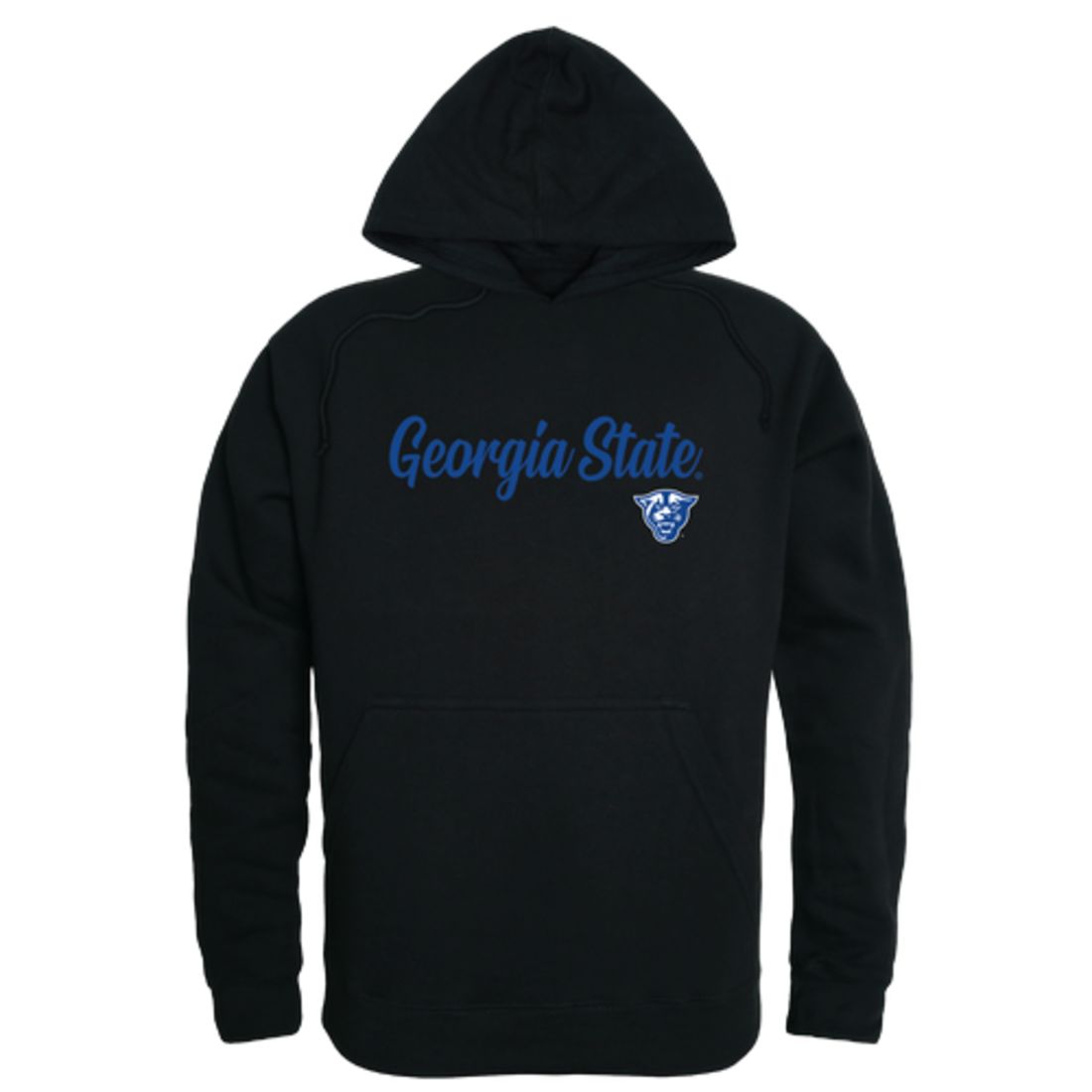 GSU Georgia State University Panthers Mens Script Hoodie Sweatshirt Black-Campus-Wardrobe