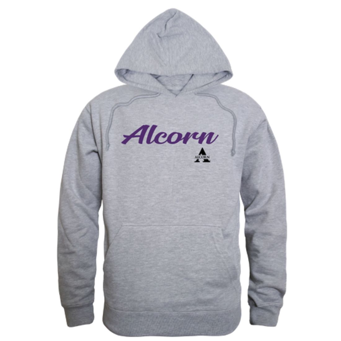 Alcorn State University Braves Mens Script Hoodie Sweatshirt Black-Campus-Wardrobe