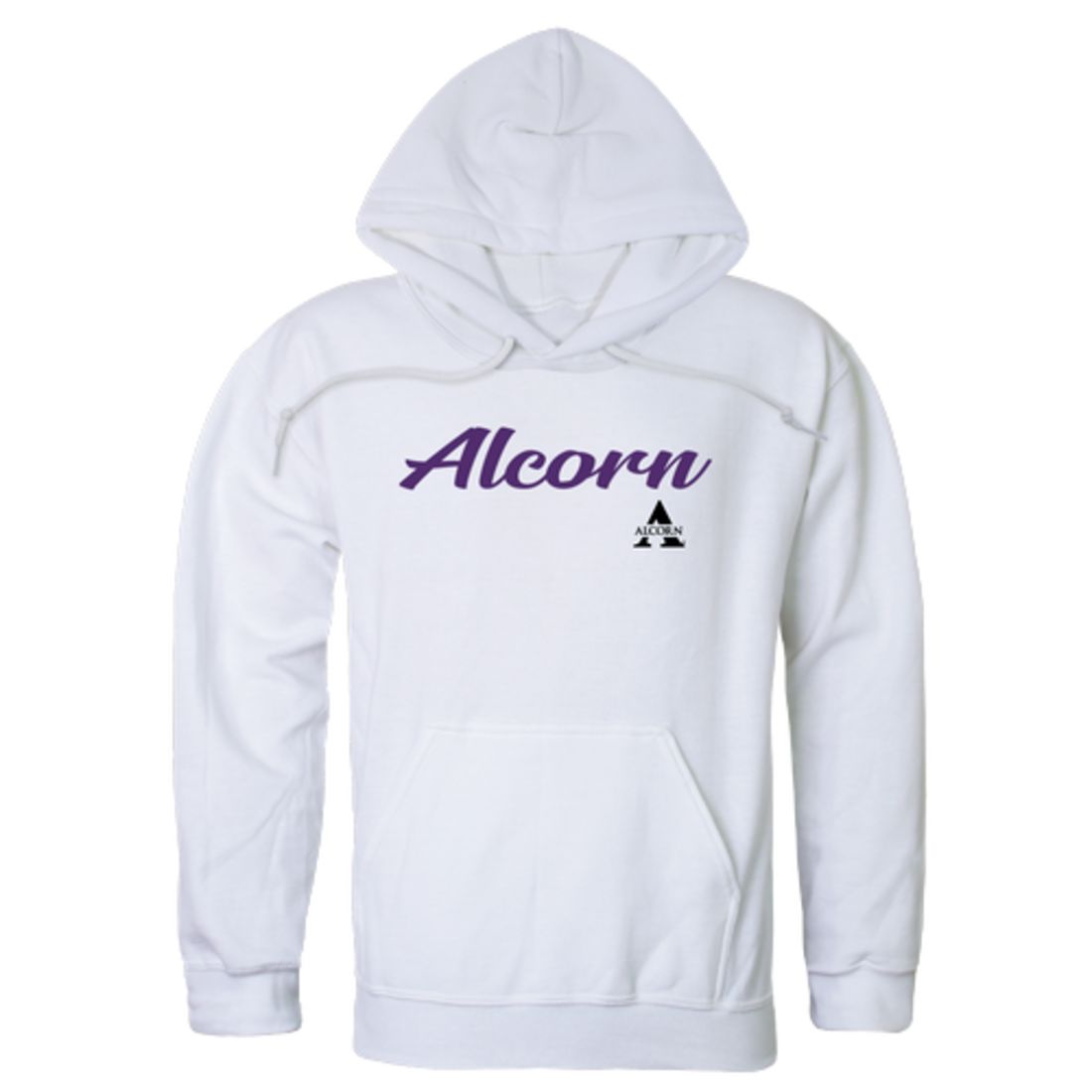 Alcorn State University Braves Mens Script Hoodie Sweatshirt Black-Campus-Wardrobe