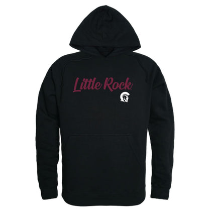 Arkansas at Little Rock Trojans Mens Script Hoodie Sweatshirt Black-Campus-Wardrobe