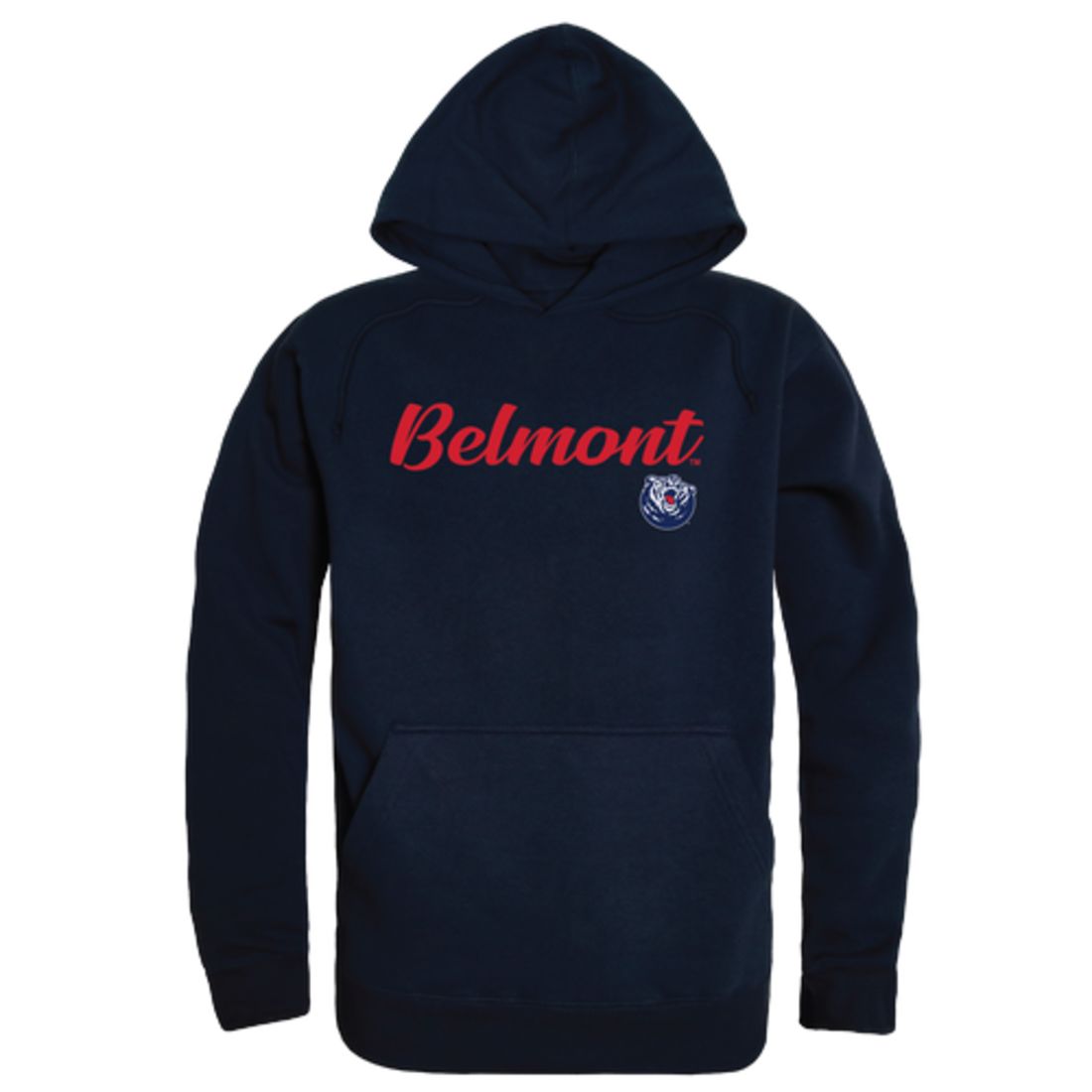 Belmont State University Bruins Mens Script Hoodie Sweatshirt Black-Campus-Wardrobe
