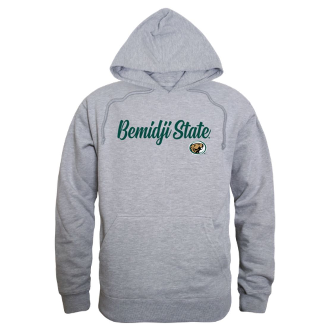 BSU Bemidji State University Beavers Mens Script Hoodie Sweatshirt Black-Campus-Wardrobe