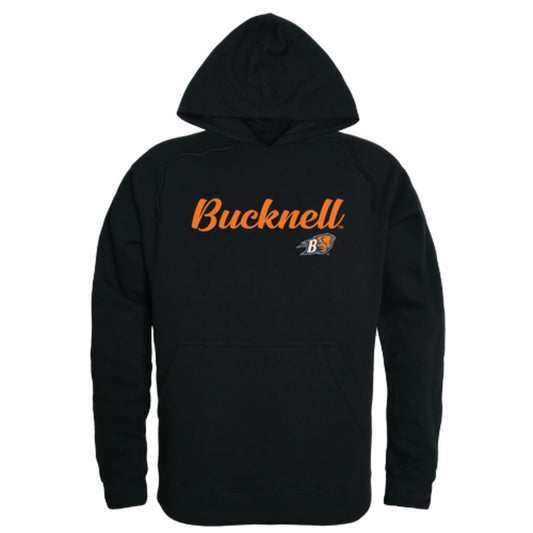 Bucknell University Bison Mens Script Hoodie Sweatshirt Black-Campus-Wardrobe