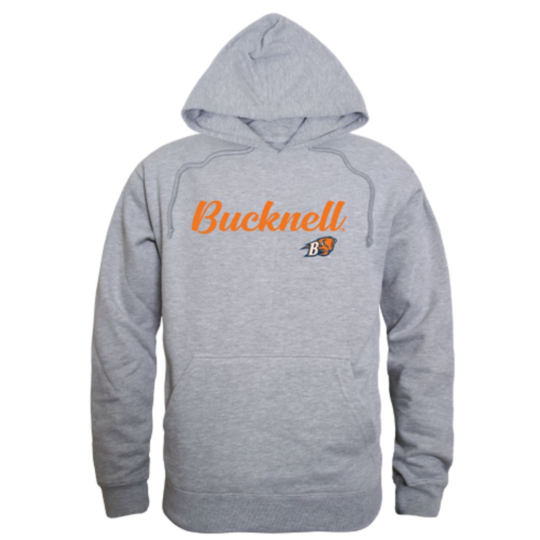 Bucknell University Bison Mens Script Hoodie Sweatshirt Black-Campus-Wardrobe
