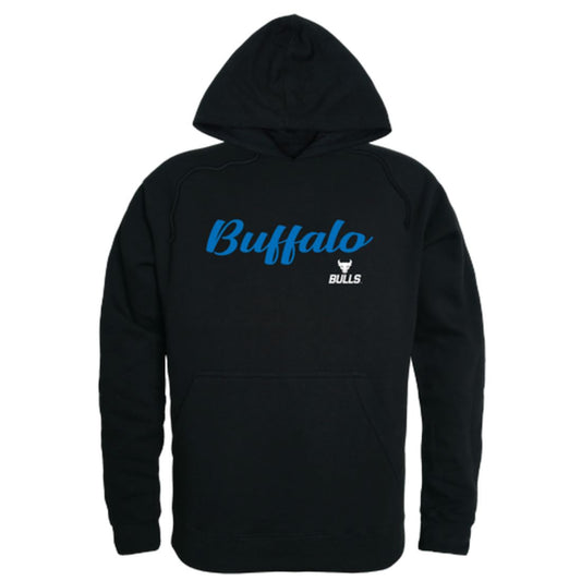 SUNY University at Buffalo Bulls Mens Script Hoodie Sweatshirt Black-Campus-Wardrobe