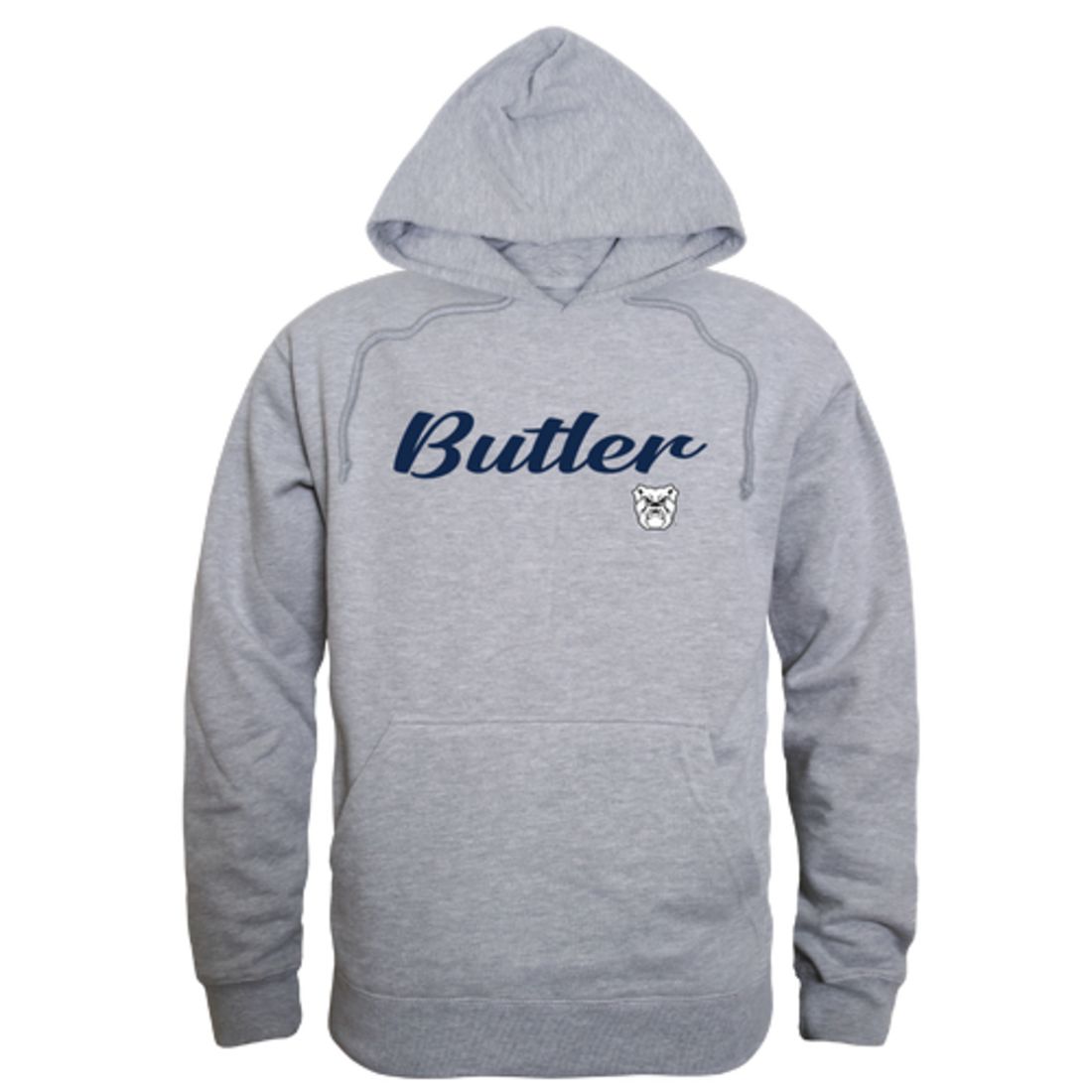 Butler University Bulldog Mens Script Hoodie Sweatshirt Black-Campus-Wardrobe