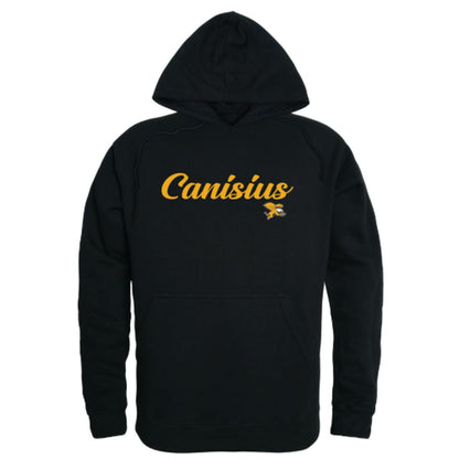 Canisius College Golden Griffins Mens Script Hoodie Sweatshirt Black-Campus-Wardrobe
