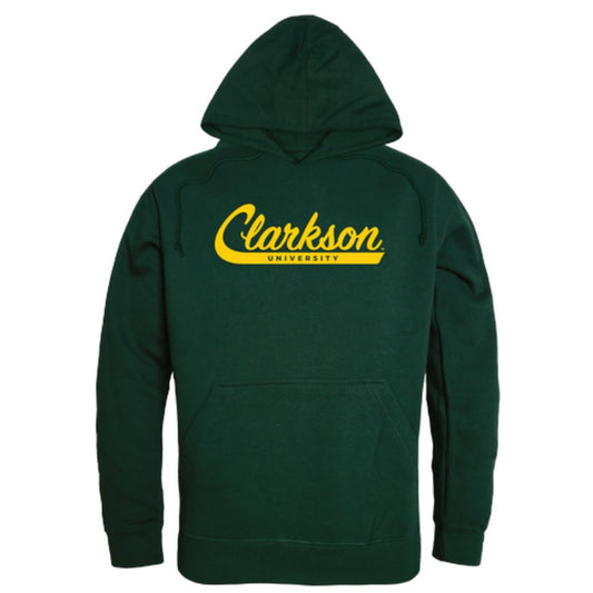 Mouseover Image, Clarkson University Golden Knights Mens Script Hoodie Sweatshirt Black-Campus-Wardrobe