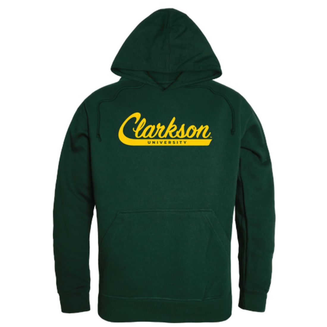 Clarkson University Golden Knights Mens Script Hoodie Sweatshirt Black-Campus-Wardrobe