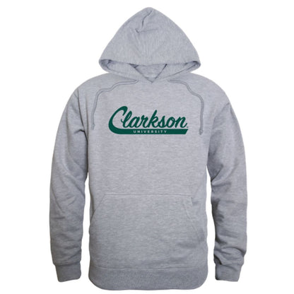 Clarkson University Golden Knights Mens Script Hoodie Sweatshirt Black-Campus-Wardrobe