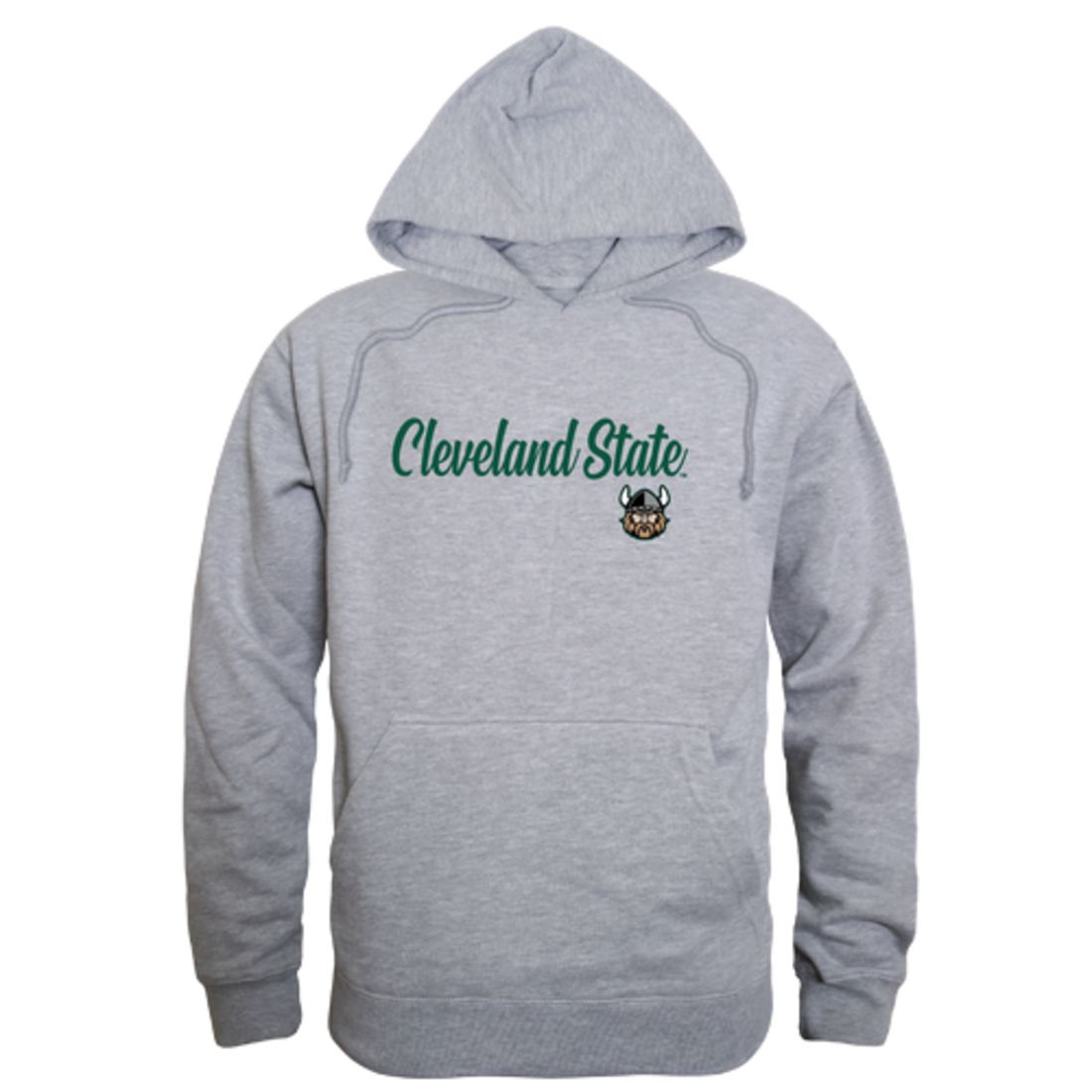 CSU Cleveland State University Vikings Mens Script Hoodie Sweatshirt Black-Campus-Wardrobe