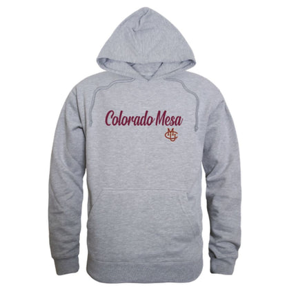 CMU Colorado Mesa University Maverick Mens Script Hoodie Sweatshirt Black-Campus-Wardrobe