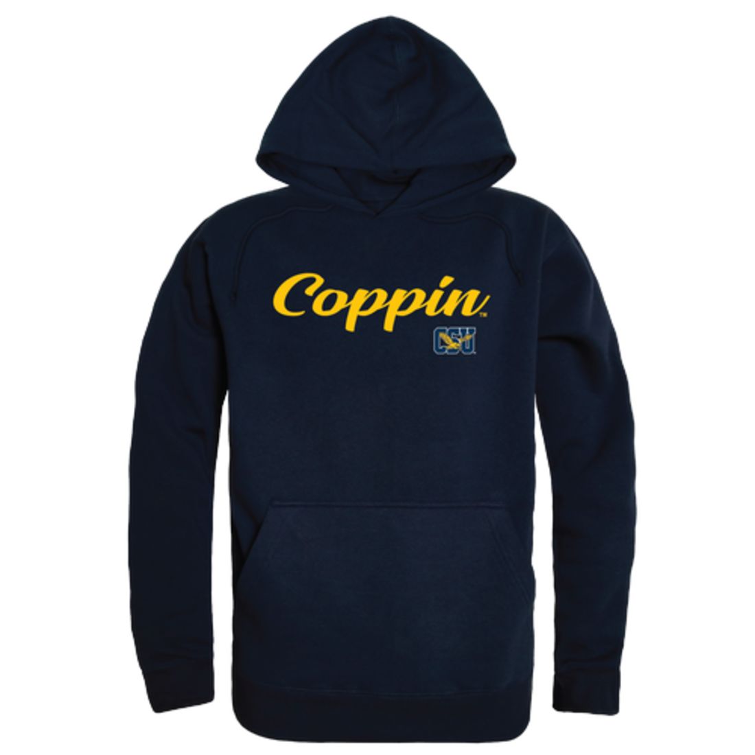 CSU Coppin State University Eagles Mens Script Hoodie Sweatshirt Black-Campus-Wardrobe