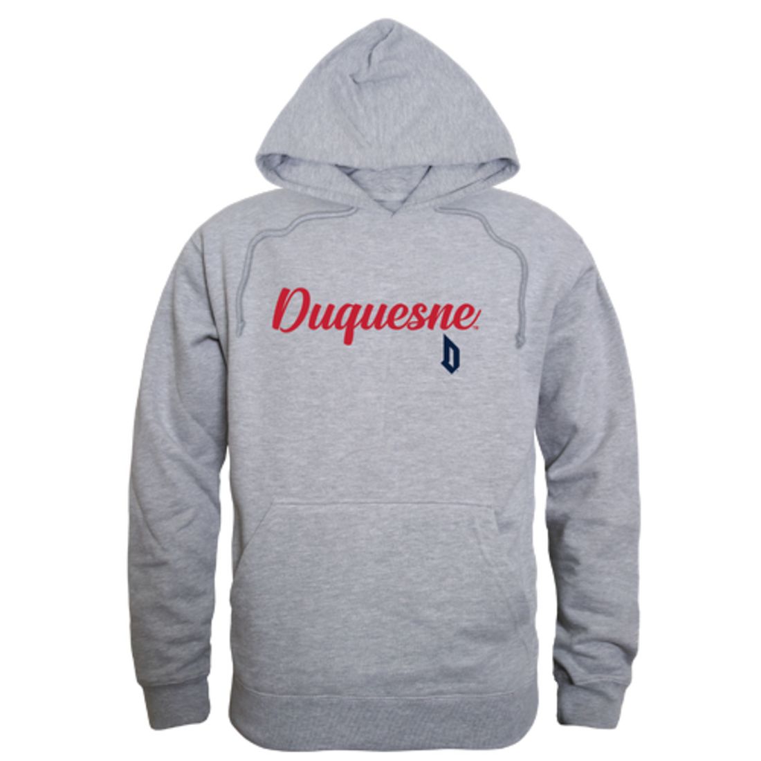 Duquesne University Dukes Mens Script Hoodie Sweatshirt Black-Campus-Wardrobe