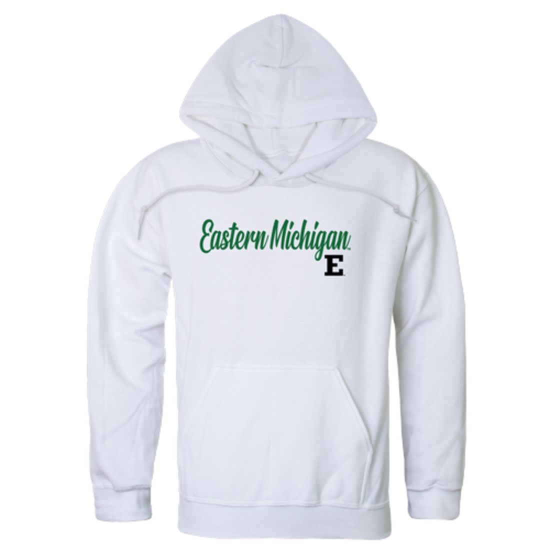 EMU Eastern Michigan University Eagles Mens Script Hoodie Sweatshirt Black-Campus-Wardrobe