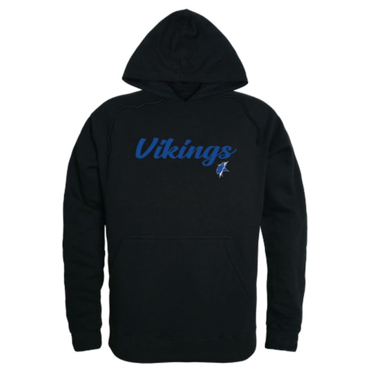 ECSU Elizabeth City State University Vikings Mens Script Hoodie Sweatshirt Black-Campus-Wardrobe