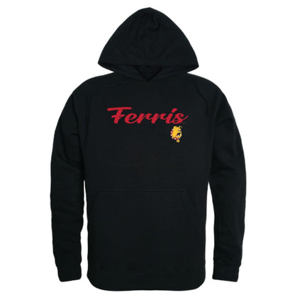 FSU Ferris State University Bulldogs Mens Script Hoodie Sweatshirt Black-Campus-Wardrobe