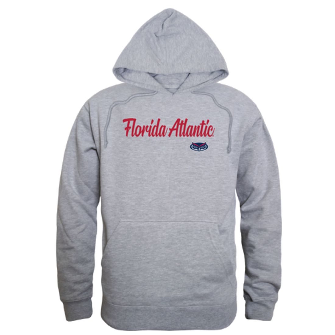 FAU Florida Atlantic University Owls Mens Script Hoodie Sweatshirt Black-Campus-Wardrobe