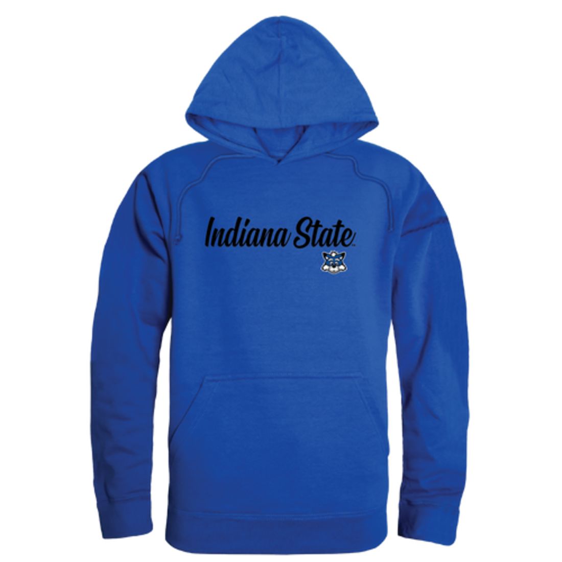 ISU Indiana State University Sycamores Mens Script Hoodie Sweatshirt Black-Campus-Wardrobe