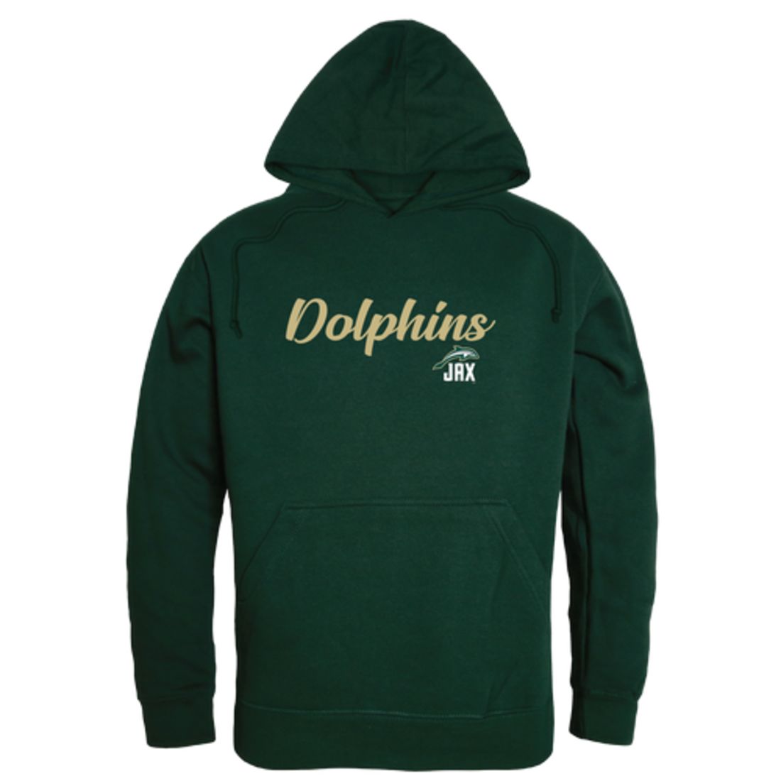 JU Jacksonville University Dolphin Mens Script Hoodie Sweatshirt Black-Campus-Wardrobe