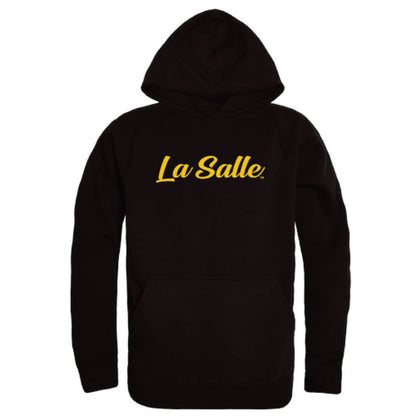 La Salle University Explorers Mens Script Hoodie Sweatshirt Black-Campus-Wardrobe