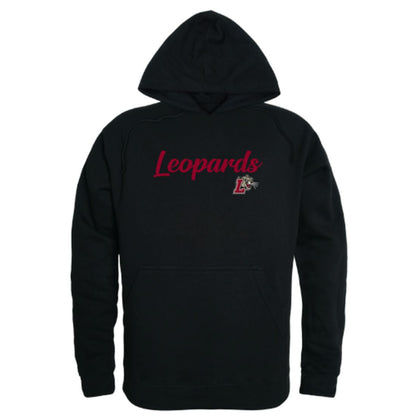 Lafayette College Leopards Mens Script Hoodie Sweatshirt Black-Campus-Wardrobe