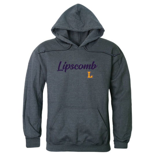 Lipscomb University Bisons Mens Script Hoodie Sweatshirt Heather Charcoal-Campus-Wardrobe