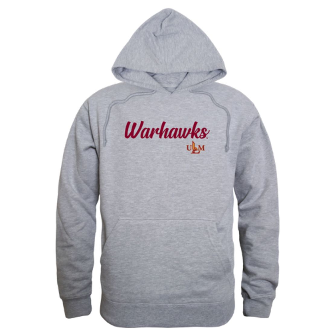 ULM University of Louisiana Monroe Warhawks Mens Script Hoodie Sweatshirt Black-Campus-Wardrobe