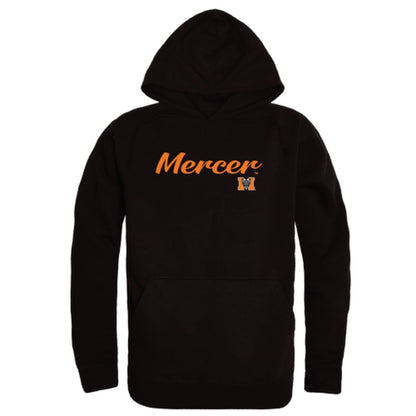 Mercer University Bears Mens Script Hoodie Sweatshirt Black-Campus-Wardrobe