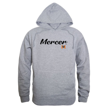 Mercer University Bears Mens Script Hoodie Sweatshirt Black-Campus-Wardrobe
