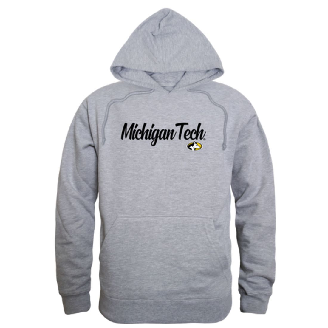 Michigan Technological University Huskies Mens Script Hoodie Sweatshirt Black-Campus-Wardrobe
