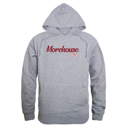 Morehouse College Maroon Tigers Mens Script Hoodie Sweatshirt Black-Campus-Wardrobe