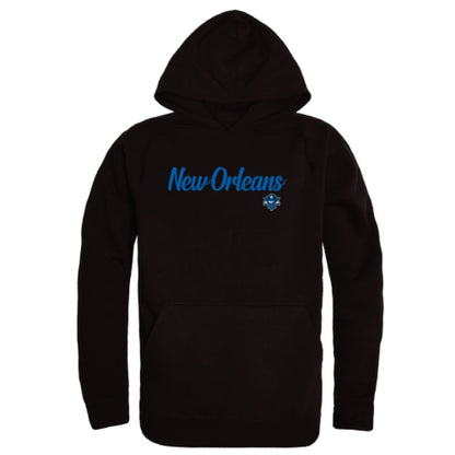 UNO University of New Orleans Privateers Mens Script Hoodie Sweatshirt Black-Campus-Wardrobe