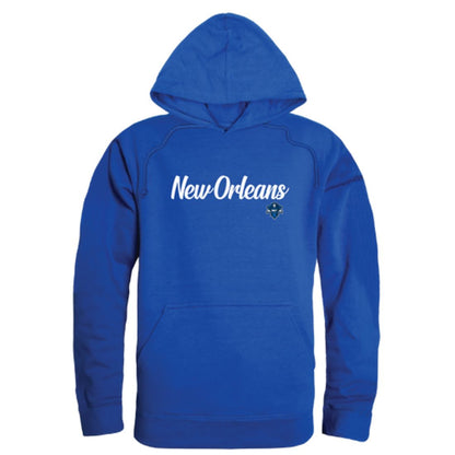 UNO University of New Orleans Privateers Mens Script Hoodie Sweatshirt Black-Campus-Wardrobe