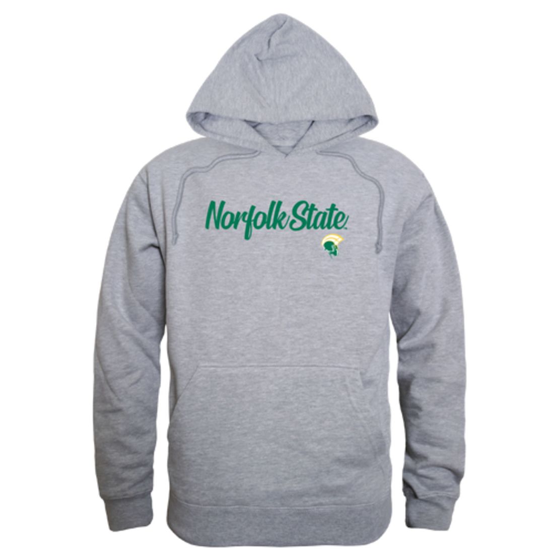 NSU Norfolk State University Spartans Mens Script Hoodie Sweatshirt Black-Campus-Wardrobe