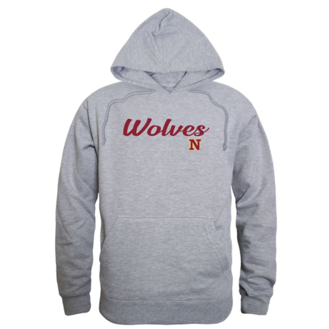NSU Northern State University Wolves Mens Script Hoodie Sweatshirt Black-Campus-Wardrobe