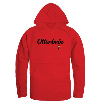 Otterbein University Cardinals Mens Script Hoodie Sweatshirt Black-Campus-Wardrobe