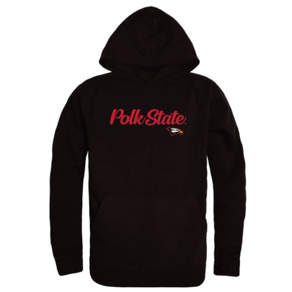 Polk State College Eagles Mens Script Hoodie Sweatshirt Black-Campus-Wardrobe