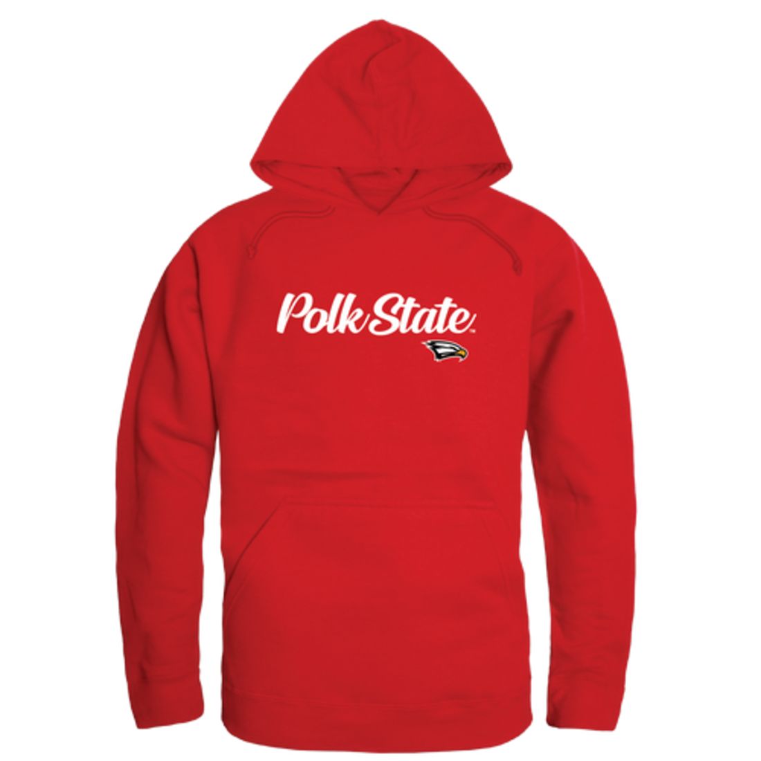 Polk State College Eagles Mens Script Hoodie Sweatshirt Black-Campus-Wardrobe
