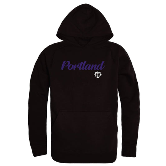 UP University of Portland Pilots Mens Script Hoodie Sweatshirt Black-Campus-Wardrobe
